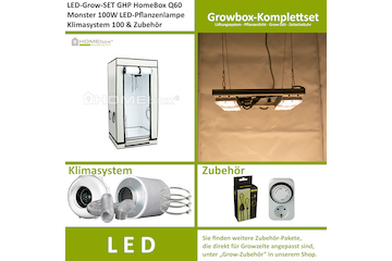 LED-Grow-Set Q60+ mit Lüftung & Lampe nach Wahl