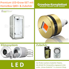 LED-Grow-Set Q80+ mit Lüftung & Lampe nach Wahl