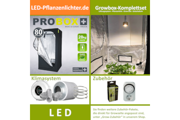 LED-Grow-Set GHP80 mit Lüftung & Lampe nach Wahl