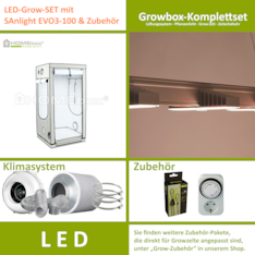 LED-Grow-Set Q100 mit Lüftung & Lampe nach Wahl
