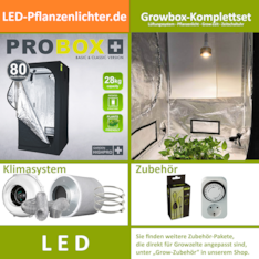 LED-Grow-Set GHP80 mit Lüftung & Lampe nach Wahl