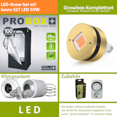 LED-Grow-Set GHP100 mit Lüftung & Lampe nach Wahl